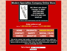 Tablet Screenshot of modernspecialties.com